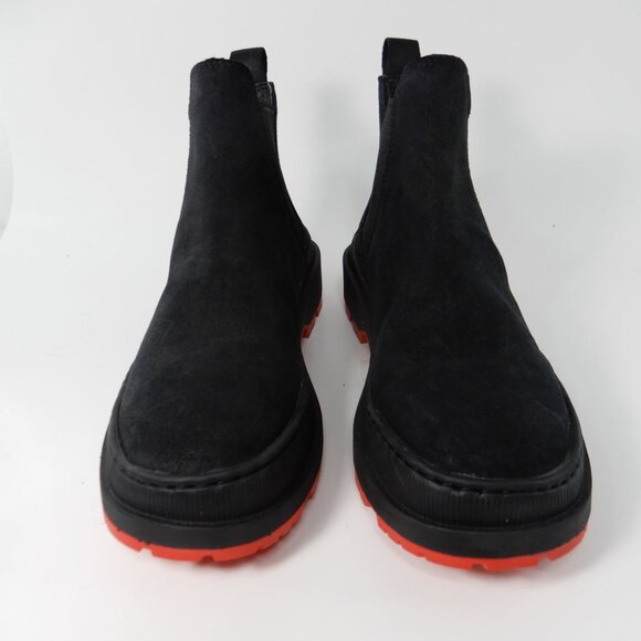 CAMPER Brutus Trek Ankle Chelsea Boots 35 5 Black Nubuck Red Michelin Sole NEW - Picture 7 of 15